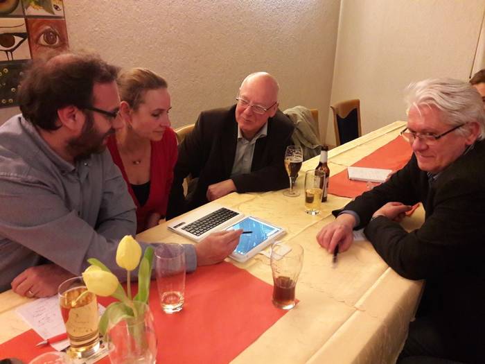 Stammtisch zum Thema Sanierung der Salierbrücke mit MDL Manfred Kern und Kreisrat Adolf Härdle