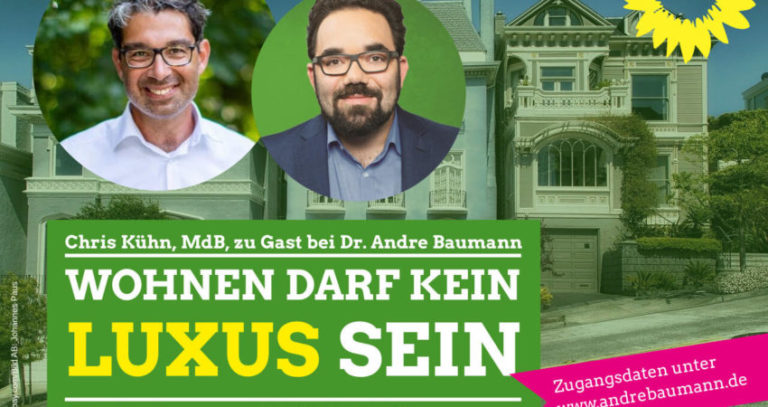 Videokonferenz mit dem Thema: „Wohnen darf kein Luxus sein“
