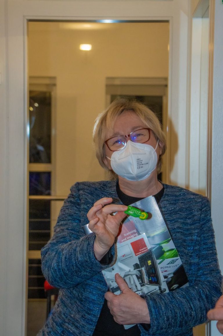 Wissenschaftsministerin Theresia Bauer und Landtagskandidat Andre Baumann in Altlußheim